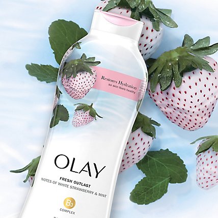 Olay Fresh Outlast White Strawberry & Mint Body Wash - 22 Fl. Oz. - Image 3