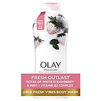 Olay Fresh Outlast White Strawberry & Mint Body Wash - 22 Fl. Oz. - Image 2