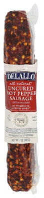 Delallo Hot Pepper Cured Sweet Sausage - Each - Image 1