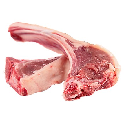 Meat Counter Lamb USDA Choice Rib Chops Service Case - 1 LB - Image 1