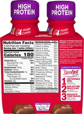 SlimFast Advanced Nutrition Meal Replacement Shake Creamy Milk Chocolate - 4-11 Fl. Oz. - Image 6