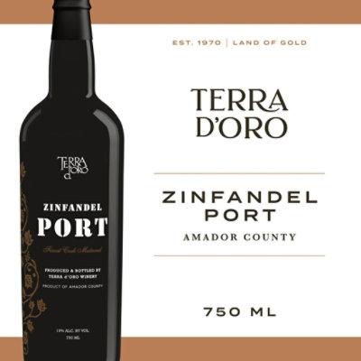 Terra d'Oro Zinfandel Port Wine Bottle - 750 Ml - Image 1