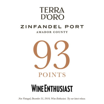 Terra d'Oro Zinfandel Port Wine Bottle - 750 Ml - Image 3