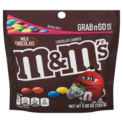 M&MS Milk Chocolate Candy Grab & Go Size - 5.5 Oz