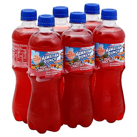 HAWAIIAN PUNCH Flavored Juice Drink Fruit Juicy Red - 6-16.9 Fl. Oz.