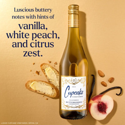 Cupcake Vineyards Butterkissed Chardonnay White Wine - 750 Ml - Image 2