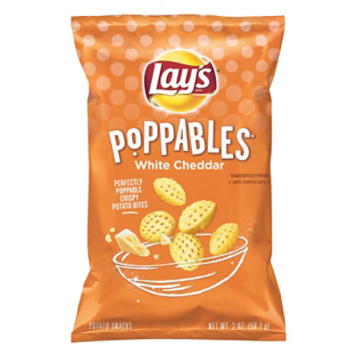 Lays Potato Snacks Poppables White Cheddar - 2 Oz