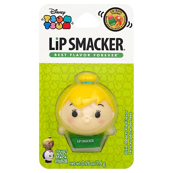 Lip Smacker Tsum Tsum Lip Balm Stackable Tinkerbell Pixie Peach Pie - Each