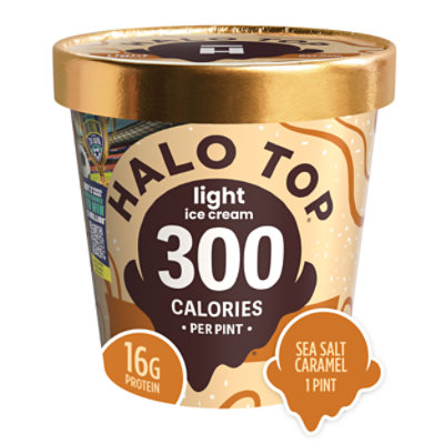Halo Top Sea Salt Caramel Light Ice Cream Pint - 16 Fl. Oz.