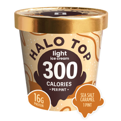 Halo Top Sea Salt Caramel Light Ice Cream Frozen Dessert For Summer - 16 Fl. Oz. - Image 2