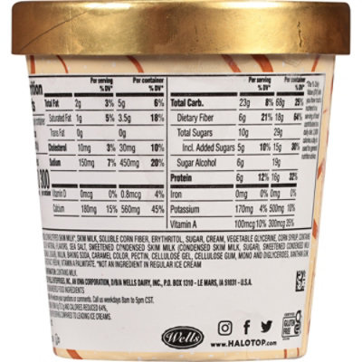 Halo Top Sea Salt Caramel Light Ice Cream Frozen Dessert For Summer - 16 Fl. Oz. - Image 3