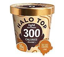 Halo Top Sea Salt Caramel Light Ice Cream Frozen Dessert For Summer - 16 Fl. Oz.