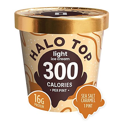 Halo Top Sea Salt Caramel Light Ice Cream Frozen Dessert For Summer - 16 Fl. Oz. - Image 1