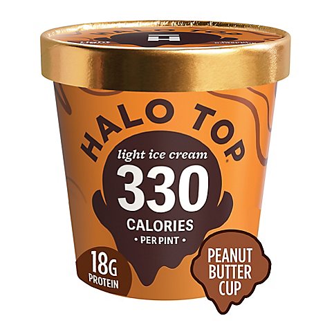 Halo Top Peanut Butter Cup Light Ice Cream Pint - 16 Fl. Oz.