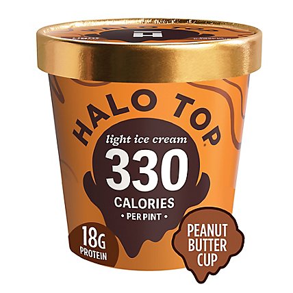 Halo Top Peanut Butter Cup Light Ice Cream Frozen Dessert For Summer - 16 Fl. Oz. - Image 1