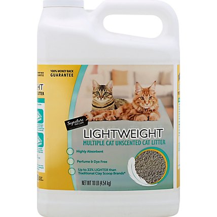 Signature Pet Care Cat Litter Lightweight Clumping Unscented Multiple Cat - 10 Lb - Image 2