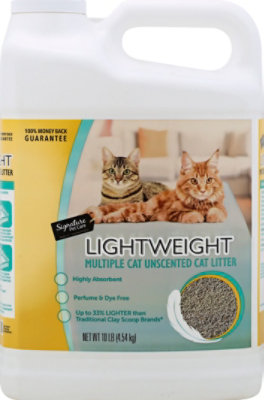 Signature Pet Care Cat Litter Lightweight Clumping Unscented Multiple Cat - 10 Lb - Image 2