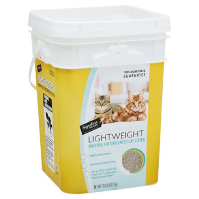 Signature Pet Care Cat Litter Lightweight Clumping Uncented Multiple Cat - 20 Lb - Image 1