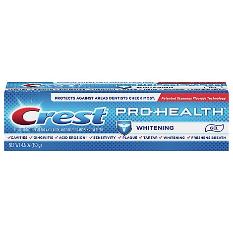 Crest Pro-Health Whitening Gel Toothpaste 4.6 Oz