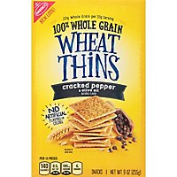 Wheat Thins Crackers Whole Grain Cracked Pepper & Olive Oil - 9 Oz - Image 2