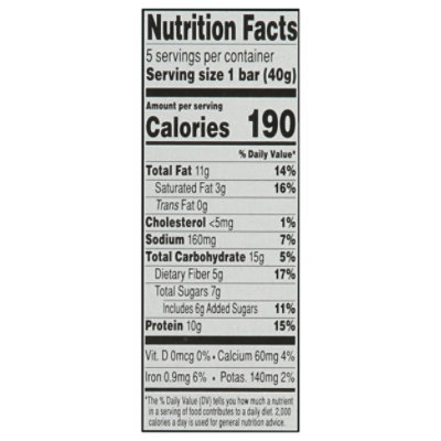 Signature SELECT Chewy Bars Protein Peanut Almond Dark Chocolate Flavored - 5-1.4 Oz - Image 3