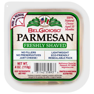 BelGioioso Freshly Shaved Parmesan Cheese Cup - 4 Oz