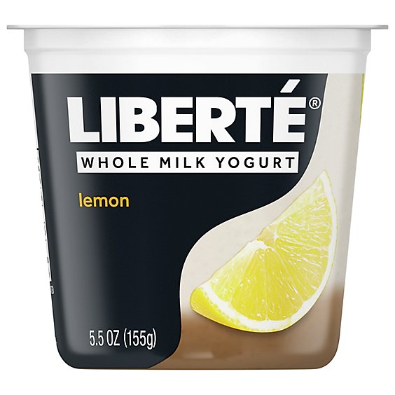 Liberte Organic Lemon Whole Milk Yogurt - 5.5 Oz