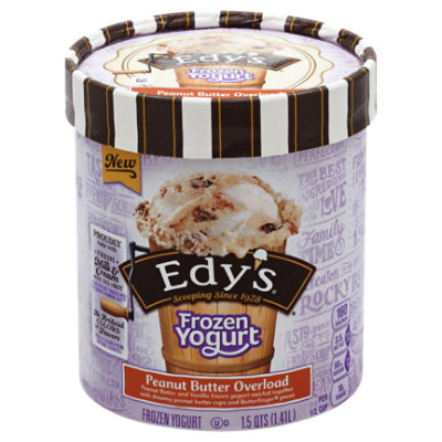 Dreyers Edys Frozen Yogurt Peanut Butter Overload - 1.5 Quart
