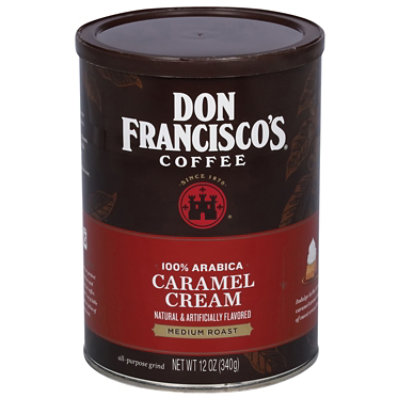 Don Franciscos Coffee All Purpose Grind Medium Roast Caramel Cream - 12 Oz
