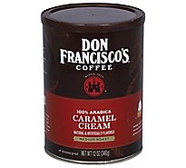 Don Franciscos Coffee All Purpose Grind Medium Roast Caramel Cream - 12 Oz