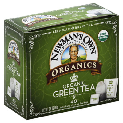 Newmans Own Organics Green Tea Royal 40 Count - 2.82 Oz