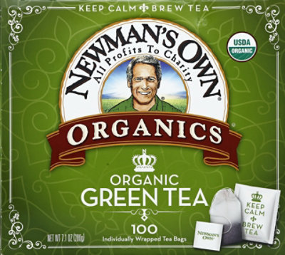 Newmans Own Organics Green Tea 100 Count - 7.1 Oz - Image 2