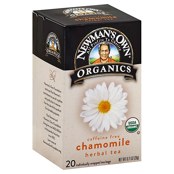 Newmans Own Organics Tea Bags Herbal Chamomile 20 Count - 0.71 Oz