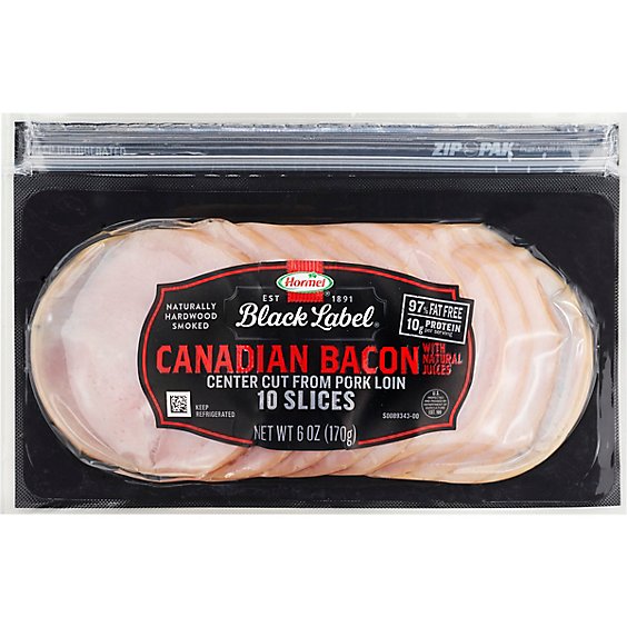Hormel Canadian Bacon Thick Slices - 6 Oz