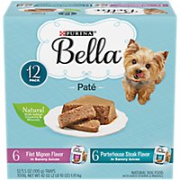 Purina Bella Savory Juices Filet Mignon And Porterhouse Steak Flavor Wet Dog Food - 12-3.5 Oz - Image 1