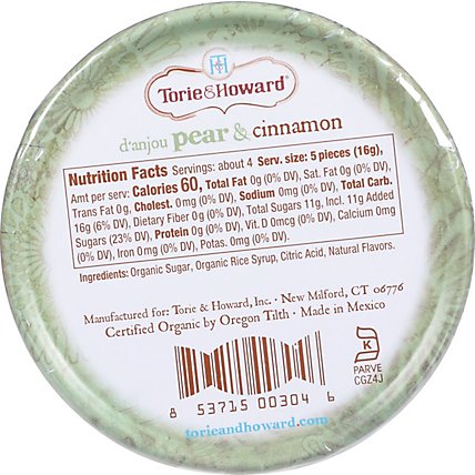 Torie & Howard Pear & Cinnamon Organic Hard Candy Tin - 2 Oz - Image 6