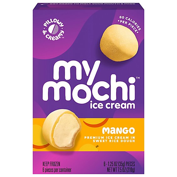 My Mochi Sweet Mango Mochi Ice Cream 6 Count - 9.1 Oz