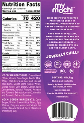 My Mochi Sweet Mango Mochi Ice Cream 6 Count - 9.1 Oz - Image 4