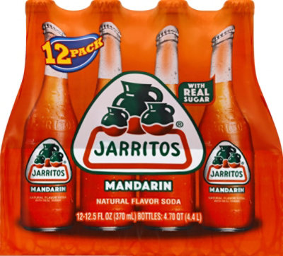 Jarritos Mandarin Natuiral Flavor Soda - 12-12.5 Fl. Oz. - Image 3
