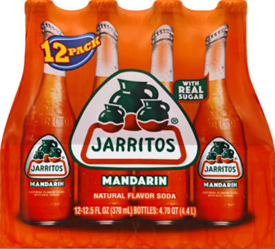Jarritos Mandarin Natuiral Flavor Soda - 12-12.5 Fl. Oz. - Image 2