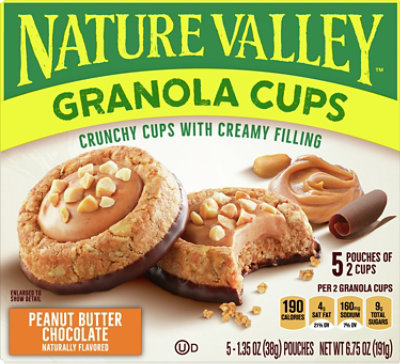 Nature Valley Granola Cups Peak Edition Peanut Butter Chocolate - 5-1.35 Oz - Image 2