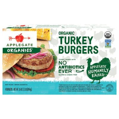 Applegate Farms Turkey Burgers Organic Frozen - 16 Oz - Image 3