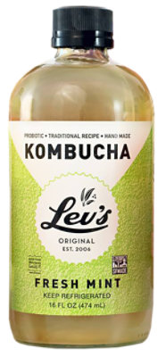 Levs Fresh Mint Kombucha - 16 Fl. Oz. - Image 1