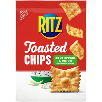 RITZ Toasted Chips Sour Cream and Onion Crackers - 8.1 Oz - Image 1