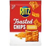 RITZ Toasted Chips 40% Less Fat Cheddar - 8.1 Oz