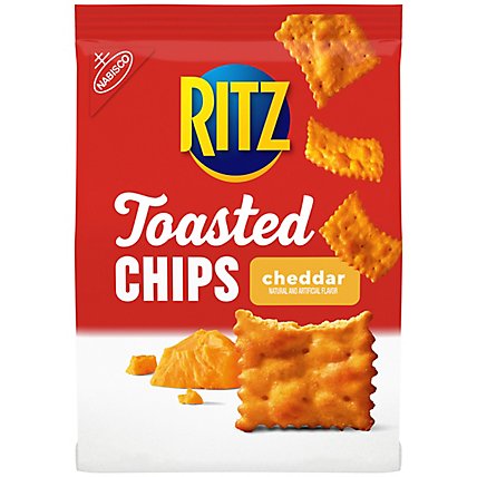 RITZ Toasted Chips Cheddar Crackers - 8.1 Oz - Image 1