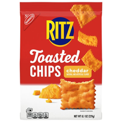 RITZ Toasted Chips Cheddar Crackers 8.1 Oz Safeway