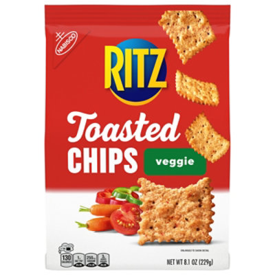 RITZ Toasted Chips 50% Less Fat Veggie - 8.1 Oz