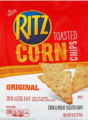 RITZ Toasted Chips Original 35% Less Fat - 8 Oz - Image 2