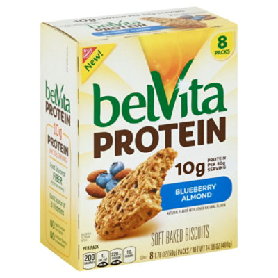 belVita Protein Baked Biscuits Soft Blueberry Almond - 8-1.76 Oz - Image 1